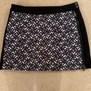 Geometric Black and White Women's Skirt